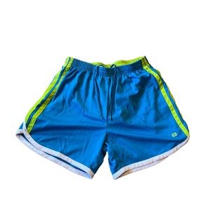 Layer 8 womens blue white green athletic shorts with built in underwear size s